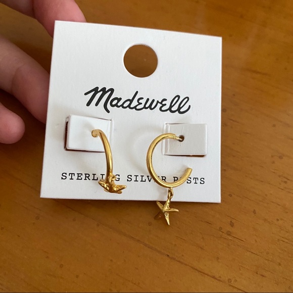 NWT madewell starfish hoop earrings - Picture 2 of 3